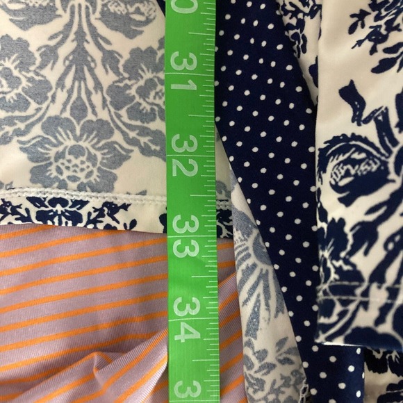 Laura‎ Ashley Robe Womens Sz M Navy Blue Floral Lightweight Belted Kimono - Picture 7 of 11